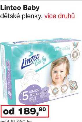 Linteo Baby dětské plenky, více druhů  