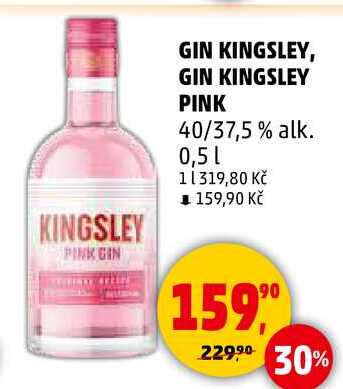 KINGSLEY PINK GIN, 0,5 l 