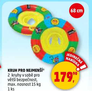 KRUH PRO NEJMENŠÍ 2 kruhy v sobě pro větší bezpečnost, max. nosnost 15 kg, 1 ks