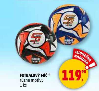 FOTBALOVÝ MÍČ různé motivy, 1 ks 