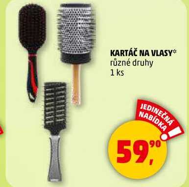 KARTÁČ NA VLASY různé druhy, 1 ks 
