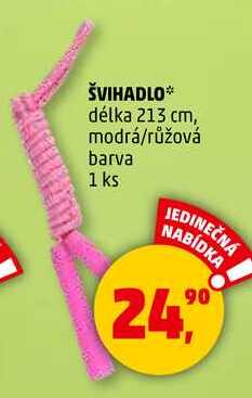 ŠVIHADLO délka 213 cm, modrá/růžová barva, 1 ks  