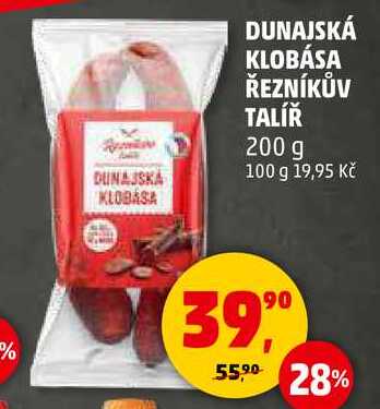 DUNAJSKÁ KLOBÁSA ŘEZNÍKŮV TALÍŘ, 200 g 