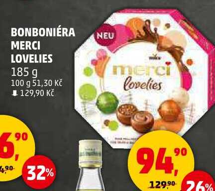 BONBONIÉRA MERCI LOVELIES, 185 g 