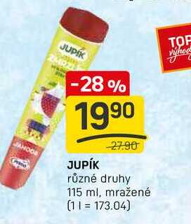 JUPÍK různé druhy 115 ml, mražené 
