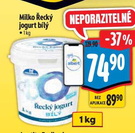Milko Řecký jogurt bílý  1 kg