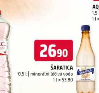 Šaratica 0,5l minerální léčivá voda 