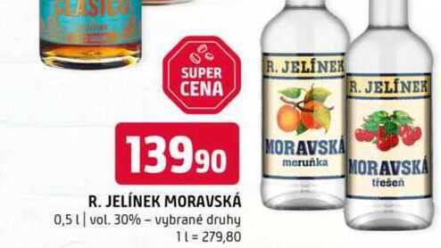 R. JELÍNEK Moravská 0,5l vybrané druhy