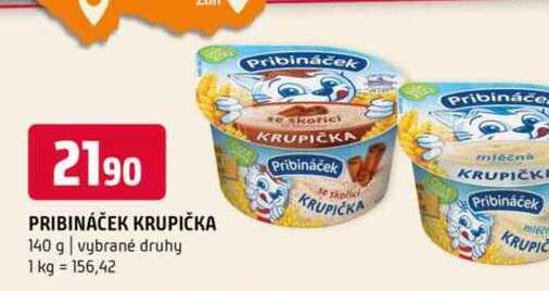 Pribináček krupička 140 g vybrané druhy 
