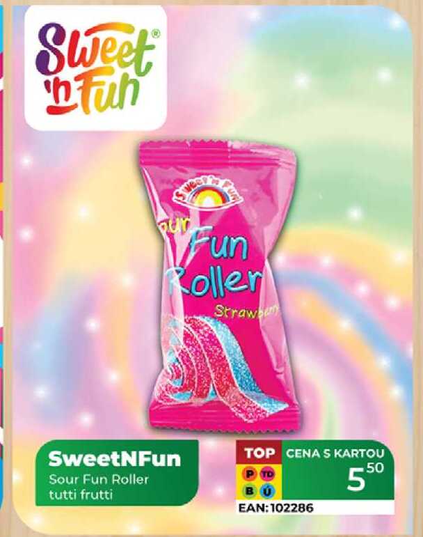 SweetNFun Sour Fun Roller tutti frutti 