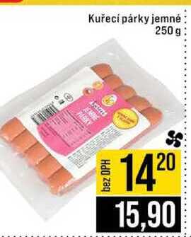 Kuřecí párky jemné 250g