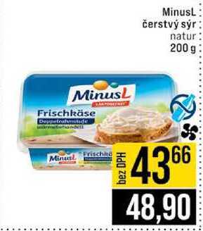 MinusL čerstvý sýr natur 200 g
