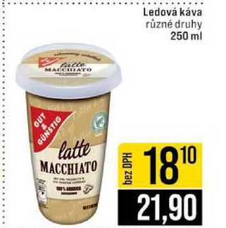 Ledová káva různé druhy 250 ml 