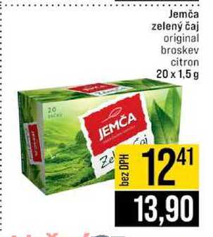 Jemča zelený čaj original broskev citron 20 x 1,5 g 