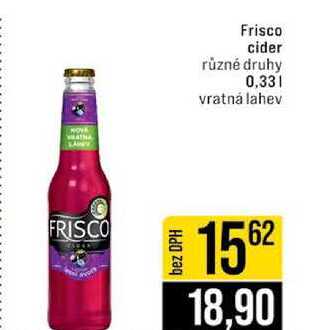 Frisco cider různé druhy 0,33l