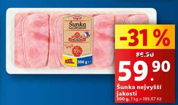 Šunka nejvyšší jakosti, 300 g