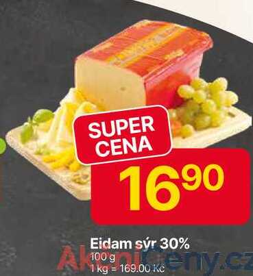 Eidam sýr 30% krájený 100g