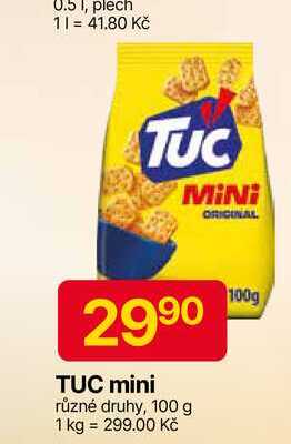 TUC mini různé druhy, 100 g 