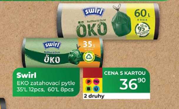 Swirl EKO zatahovací pytle 35'L 12pcs, 60'L 8pcs  