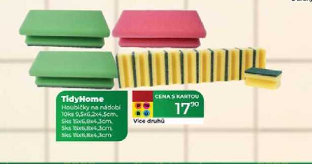 TidyHome Houbičky na nádobí 10ks 9,5x6,2x4,5cm. Sk 15x68x43cm Sks 15x6,804,3cm Sks 15x8,8x43cm 