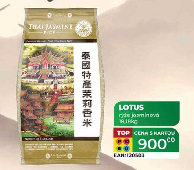 LOTUS rýže jasmínová 18,18kg 