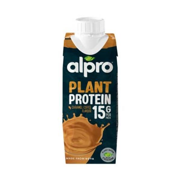 Alpro High Protein sójový nápoj s příchutí karamelu a kávy
