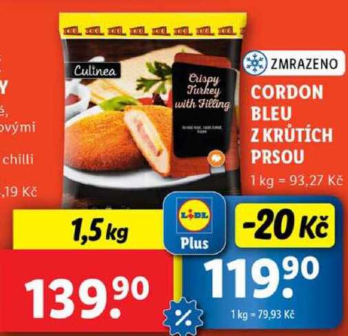 CORDON BLEU Z KRŮTÍCH PRSOU, 1,5 kg