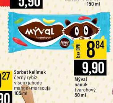 Mýval nanuk tvarohový 50 ml 