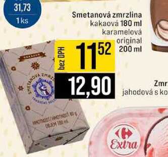 Smetanová zmrzlina kakaová 180 ml karamelová original 52 200 ml 