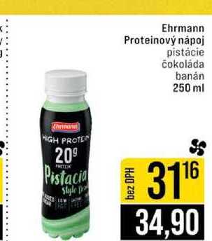 Ehrmann Proteinový nápoj pistácie čokoláda banán 250 ml