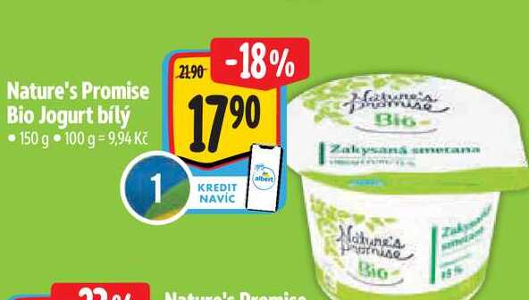 Nature's Promise Bio Jogurt bílý  150 g 
