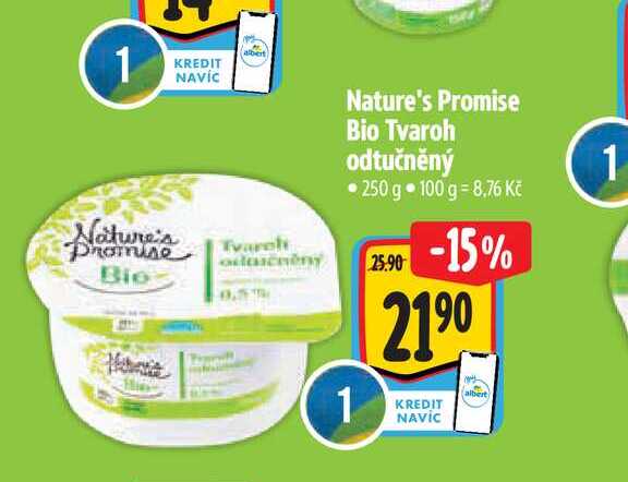   Nature's Promise Bio Tvaroh odtučněný  250 g 