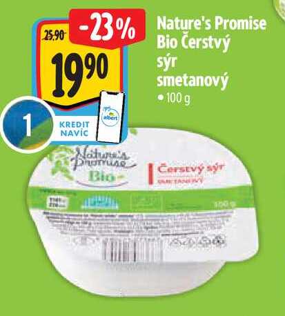   Nature's Promise Bio Čerstvý sýr smetanový  100 g  