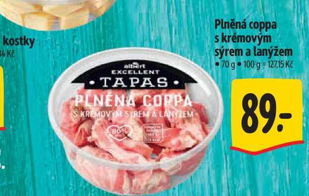  Plněná coppa s krémovým sýrem a lanýžem 70 g 