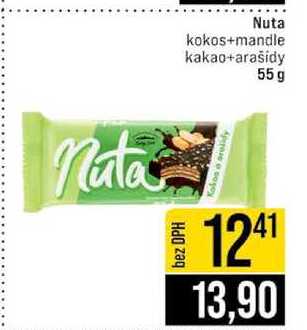 Nuta kokos+mandle kakao+arašidy 55 g 