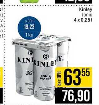 Kinley tonic 4 x 0,25l
