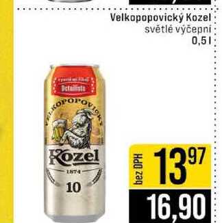 Velkopopovický Kozel světlé výčepní 0,5l