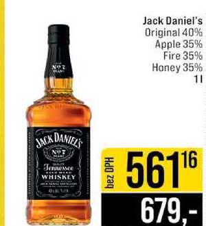 Jack Daniel's Original 40% Apple 35% Fire 35% Honey 35% 1l