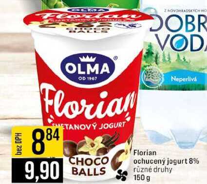 Florian Neperlivá ochucený jogurt 8% různé druhy 150 g 