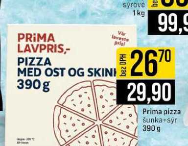 Prima pizza šunka+sýr 390 g 