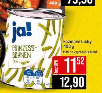 Fazolové lusky 400 g 