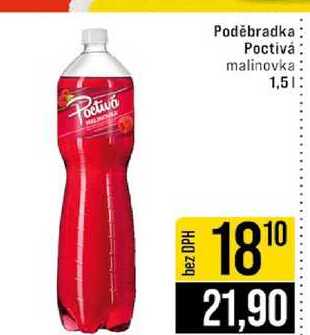 Poděbradka Poctivá malinovka 1,5l