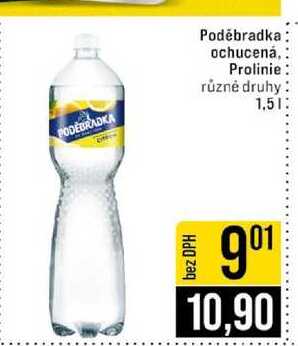 Poděbradka ochucená Prolinie různé druhy 1.5l