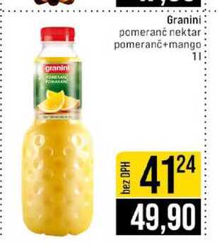 Granini pomeranč nektar pomeranč+mango 1l