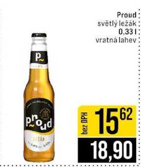 Proud světlý ležák 0,33l