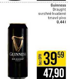 Guinness Draught svrchně kvašené tmavé pivo 0,44l