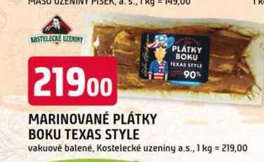 Marinované plátky boku texas style 1kg