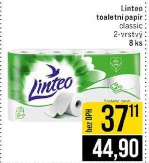 Linteo toaletní papír classic 2-vrstvý 8 ks