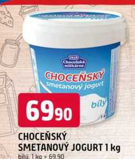 Choceňská Mlékárna Choceňský smetanový jogurt bílý 1kg