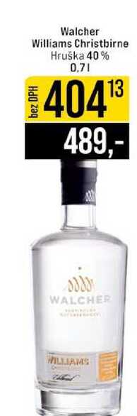 Walcher Williams Christbirne Hruška 40% 0,7l